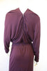 1970s GIVENCHY Purple Silk Jersey Gown