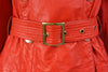 Vintage 80's Red Leather Motorcycle Jacket 