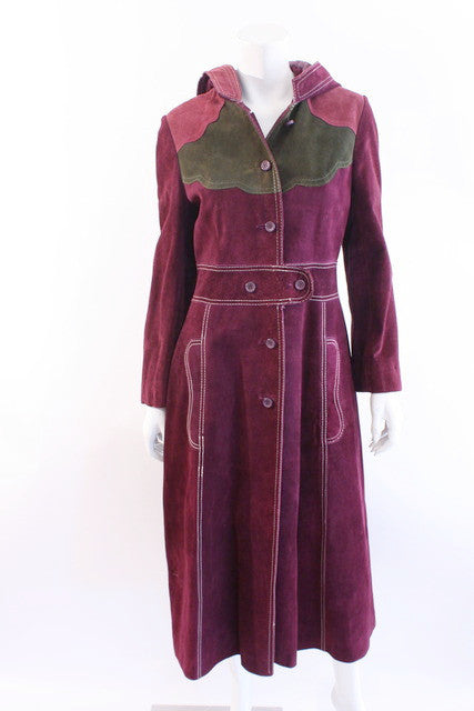 Vintage 70's Suede Patchwork Coat