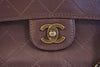 Rare Vintage Chanel Brown Single Flap Bag 