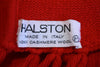 Huge Vintage Red HALSTON Cashmere Shawl