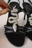 VALENTINO Rhinestone Snake Heels