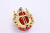 Vintage 60's TRIFARI Lucite Ladybug Pin
