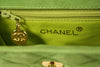 Vintage CHANEL Spring Green Suede Mini Flap Handbag
