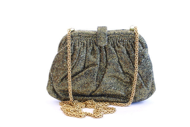 Vintage Chanel Gold Glitter Bag or Clutch