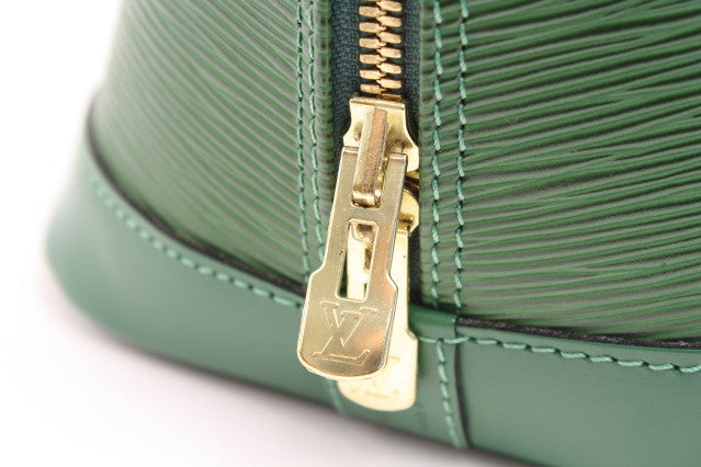 Louis Vuitton Epi Alma PM M40950 Handbag Calfskin Green Used