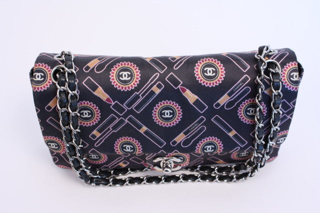 Limited Edition CHANEL Makeup Print Flap Bag at Rice and Beans Vintage