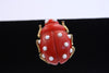 Vintage 60's TRIFARI Lucite Ladybug Pin