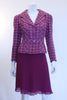 CHANEL Purple SIlk Skirt