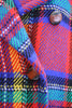 1980s YVES SAINT LAURENT Plaid Wool Coat