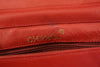 Vintage Chanel Red Flap Bag Clutch
