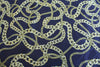 Vintage ANNE KLEIN Huge Silk Chain Print Shawl