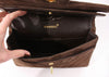 Vintage Chanel Chevron Brown Double Flap Bag 