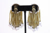 Vintage 60's Gold Tassel Fringe Earrings 