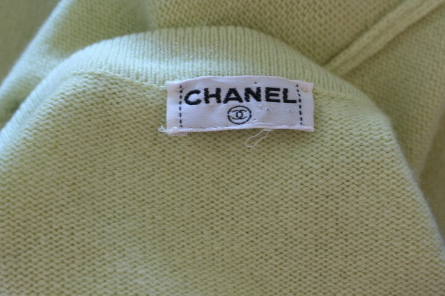 CHANEL 06A Fringed Cashmere Cardigan Sweater at Rice and Beans
