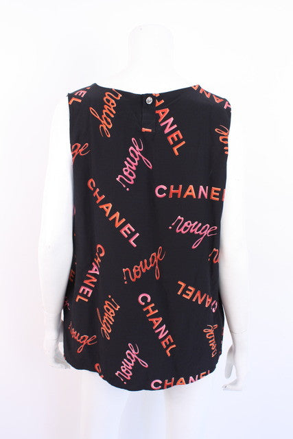 Vintage CHANEL Silk Tank at Rice and Beans Vintage