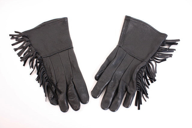 Vintage Deerskin Fringed Gloves