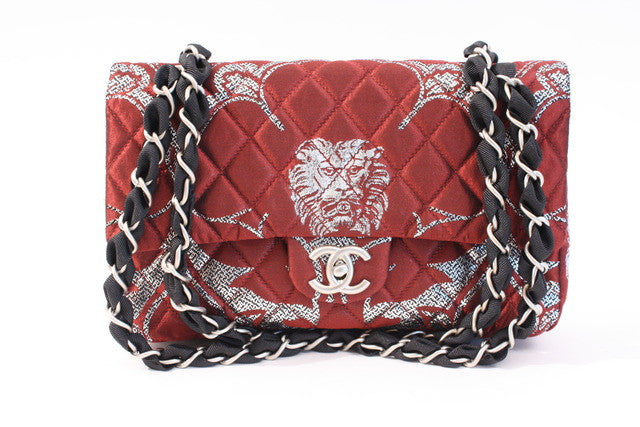 Chanel Snakeskin Medium Double Flap Red