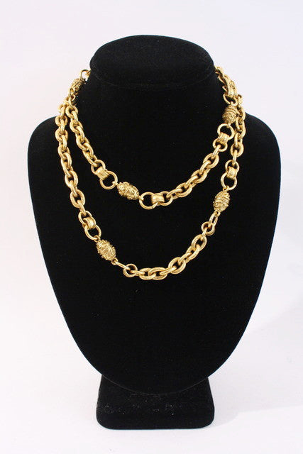 Vintage CHANEL Gold Chain Necklace at Rice and Beans Vintage