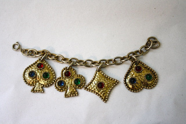 Vintage Gold and Silver Charm Bracelet