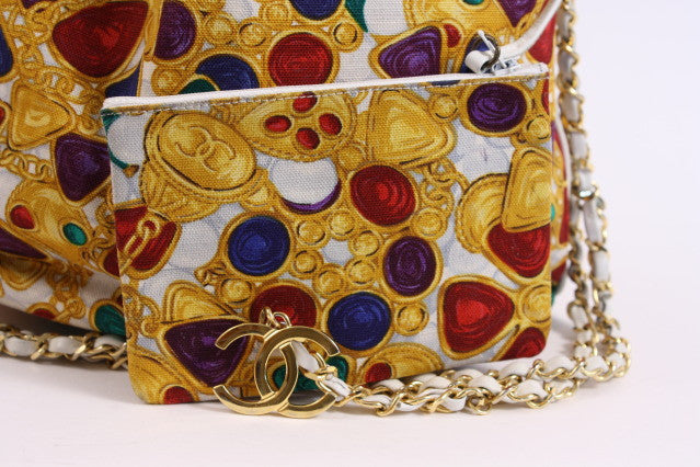 RARE Vintage CHANEL Bijoux Print Handbag at Rice and Beans Vintage