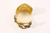 Vintage Chanel Jeweled Gold Cuff Bracelet