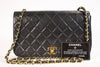 Vintage Chanel Classic Black Quilted Flap Bag 