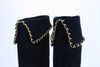 RARE Vintage CHANEL Suede & Chain Boots