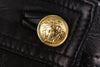 Iconic Gianni Versace Leather Studded Medallion Skirt 