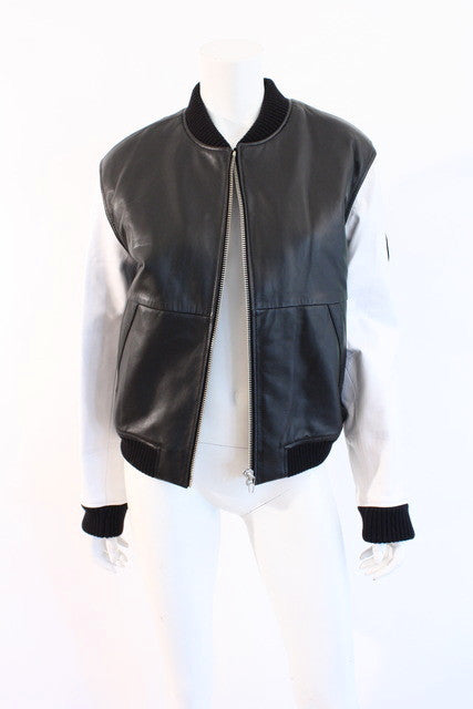 Alexander Wang Leather Bomber Jacket 