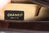 Vintage Chanel Chocolate Bar Patent Leather Tote Bag