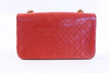 Vintage Chanel Red single flap bag