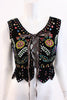 Vintage 60's beaded lace up vest