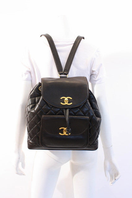 Chanel Classic Flap Chain Backpack Purse Orange Lambskin 97019 | eBay