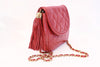 Vintage Chanel red flap bag 