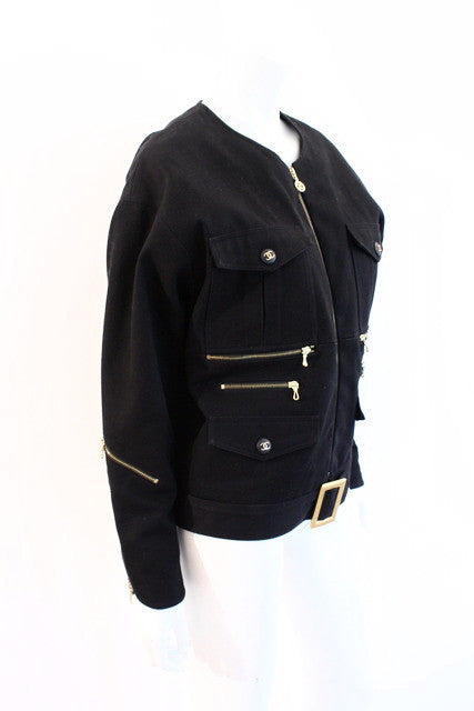 Shop CHANEL TIMELESS CLASSICS CHANEL $5650 Black Lace Jacket F34 by tc-jp