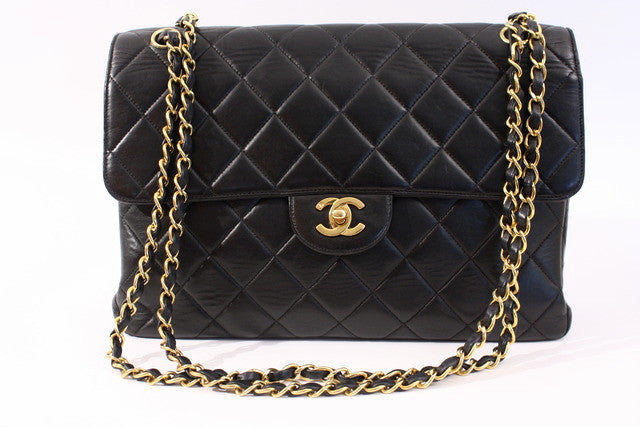 Vintage CHANEL Jumbo Double Sided Flap Bag at Rice and Beans Vintage