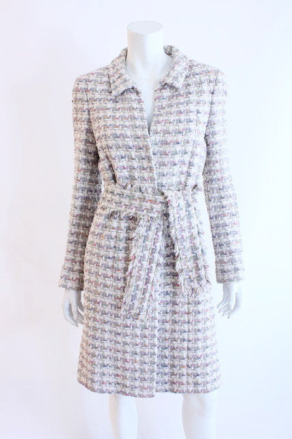 Vintage Chanel boucle tweed fringe jacket