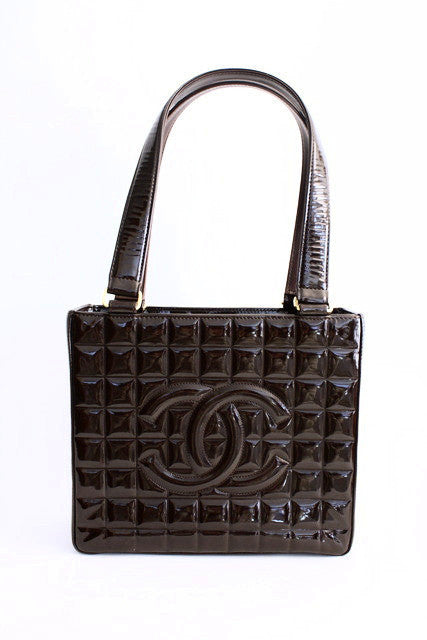 Chanel Patent Chocolate Bar Tote – SFN