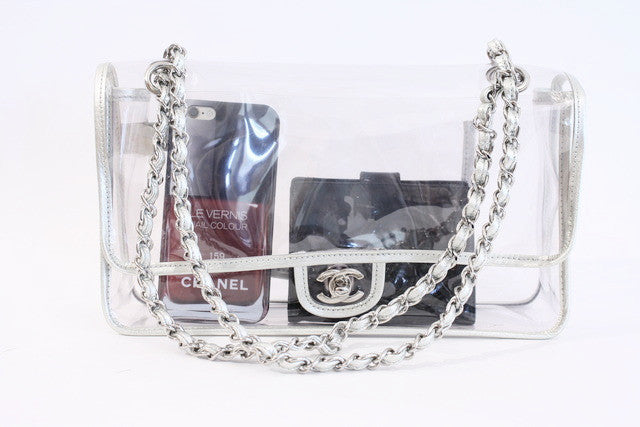 chanel clear plastic bags