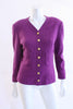 Vintage Chanel purple boucle jacket