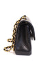 Vintage Chanel Black Lambskin Double Flap Bag 