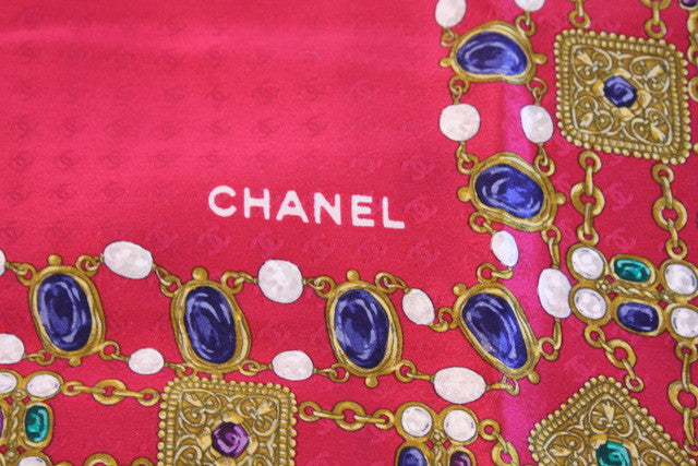 Vintage Chanel Chain Print Scarf