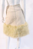 Vintage Chanel Shearling Feather Skirt