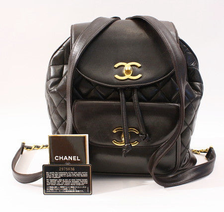 CHANEL Caviar CC Backpack Black 1247708 | FASHIONPHILE