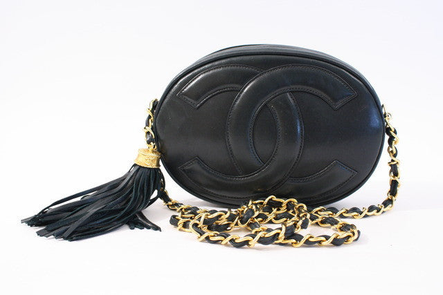 CHANEL Lambskin Quilted Coco Midnight Camera Case Black 1305972