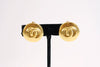 Vintage Chanel logo earrings
