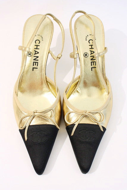 Vintage CHANEL Slingback Heels at Rice and Beans Vintage