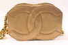 vintage chanel bronze logo bag clutch
