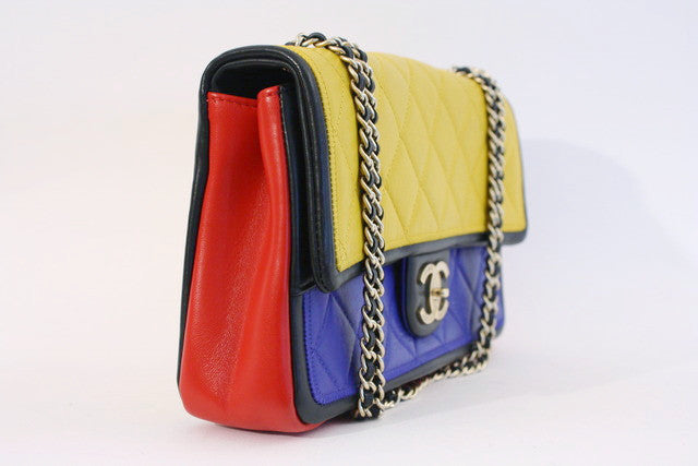 Rare CHANEL Multicolor Graphic Flap Bag at Rice and Beans Vintage